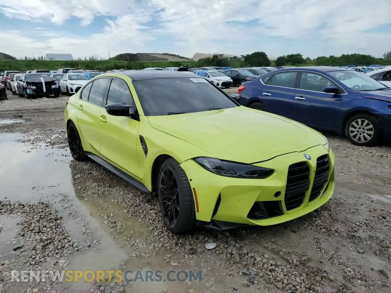 1 Photograph of a damaged car WBS53AY08MFL47322 BMW M3 2021