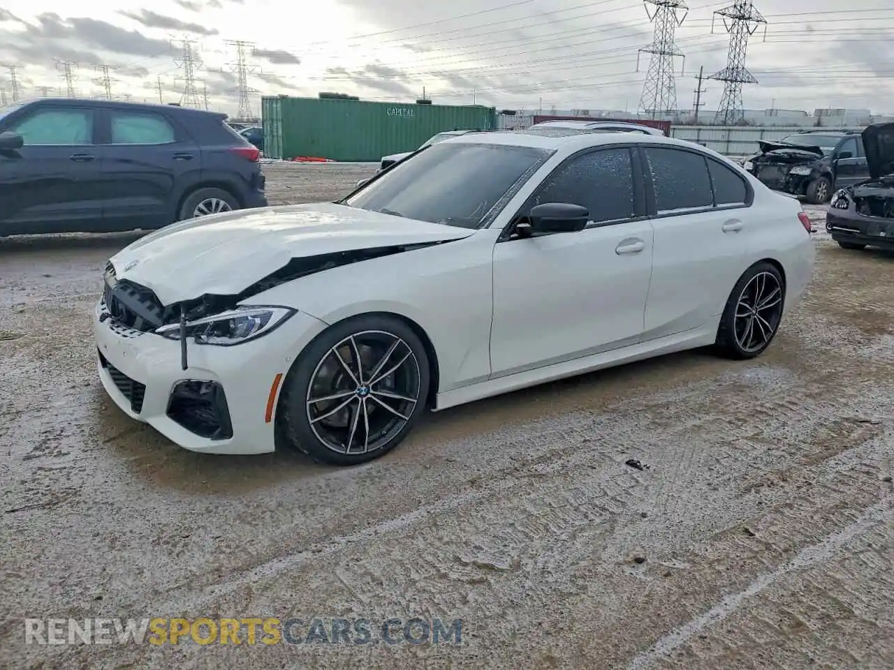 1 Photograph of a damaged car 3MW5U9J07N8C48334 BMW M3 2022