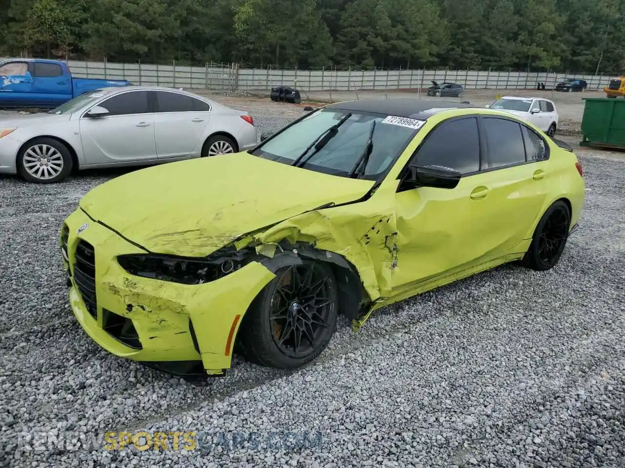 1 Photograph of a damaged car WBS33AY06NFL98827 BMW M3 2022