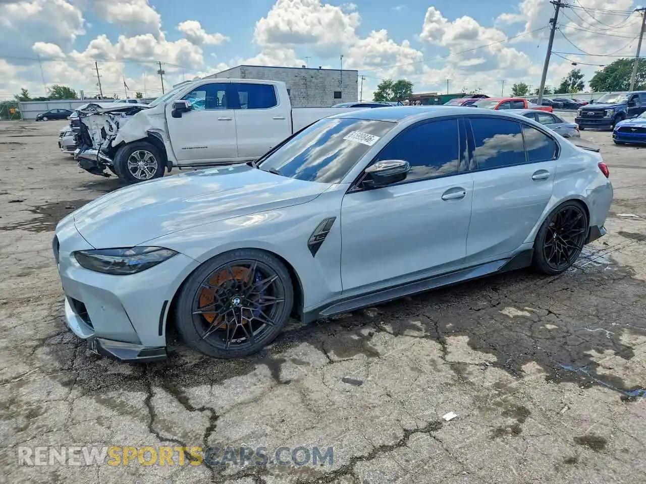 1 Photograph of a damaged car WBS43AY00NFM25637 BMW M3 2022