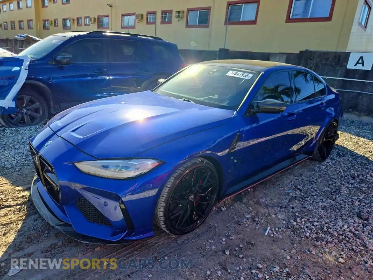 1 Photograph of a damaged car WBS43AY01NFL80708 BMW M3 2022