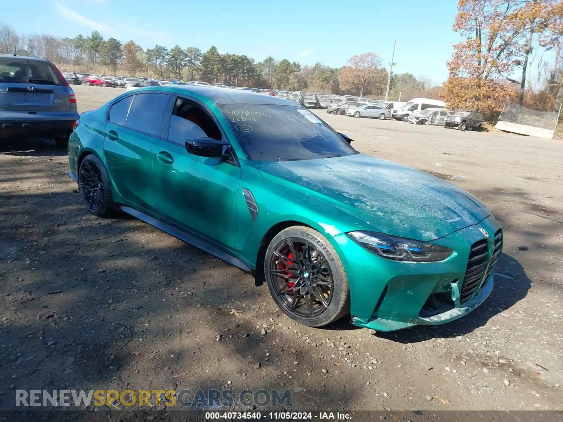 1 Photograph of a damaged car WBS43AY0XNFM39738 BMW M3 2022