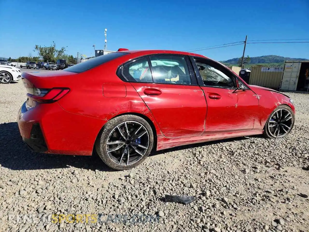 3 Photograph of a damaged car 3MW49FS06P8D32125 BMW M3 2023