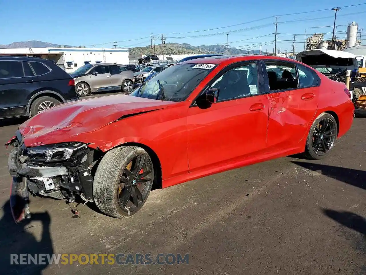1 Photograph of a damaged car 3MW49FS06P8D41536 BMW M3 2023