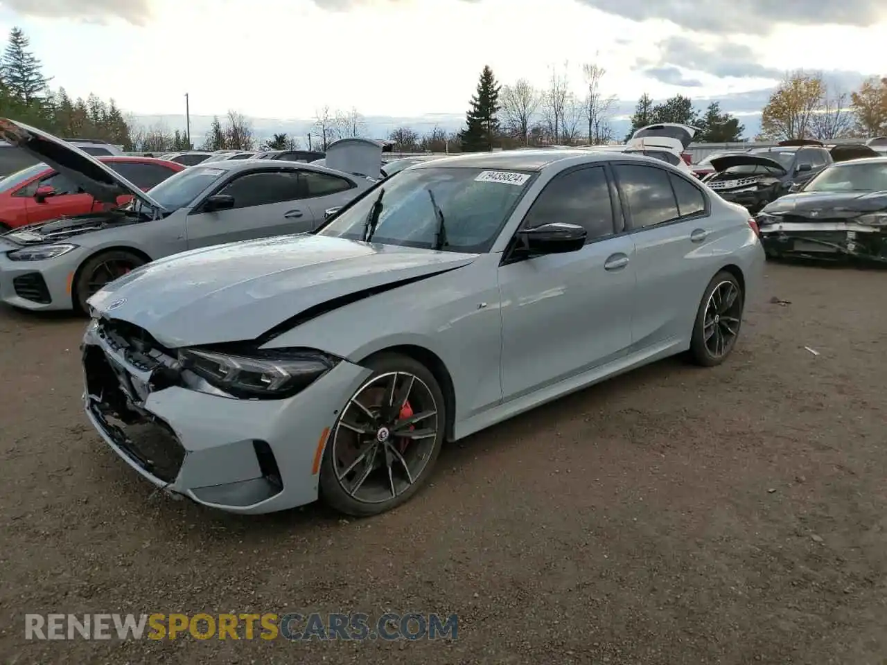 1 Photograph of a damaged car WBA43FF08PFN28862 BMW M3 2023