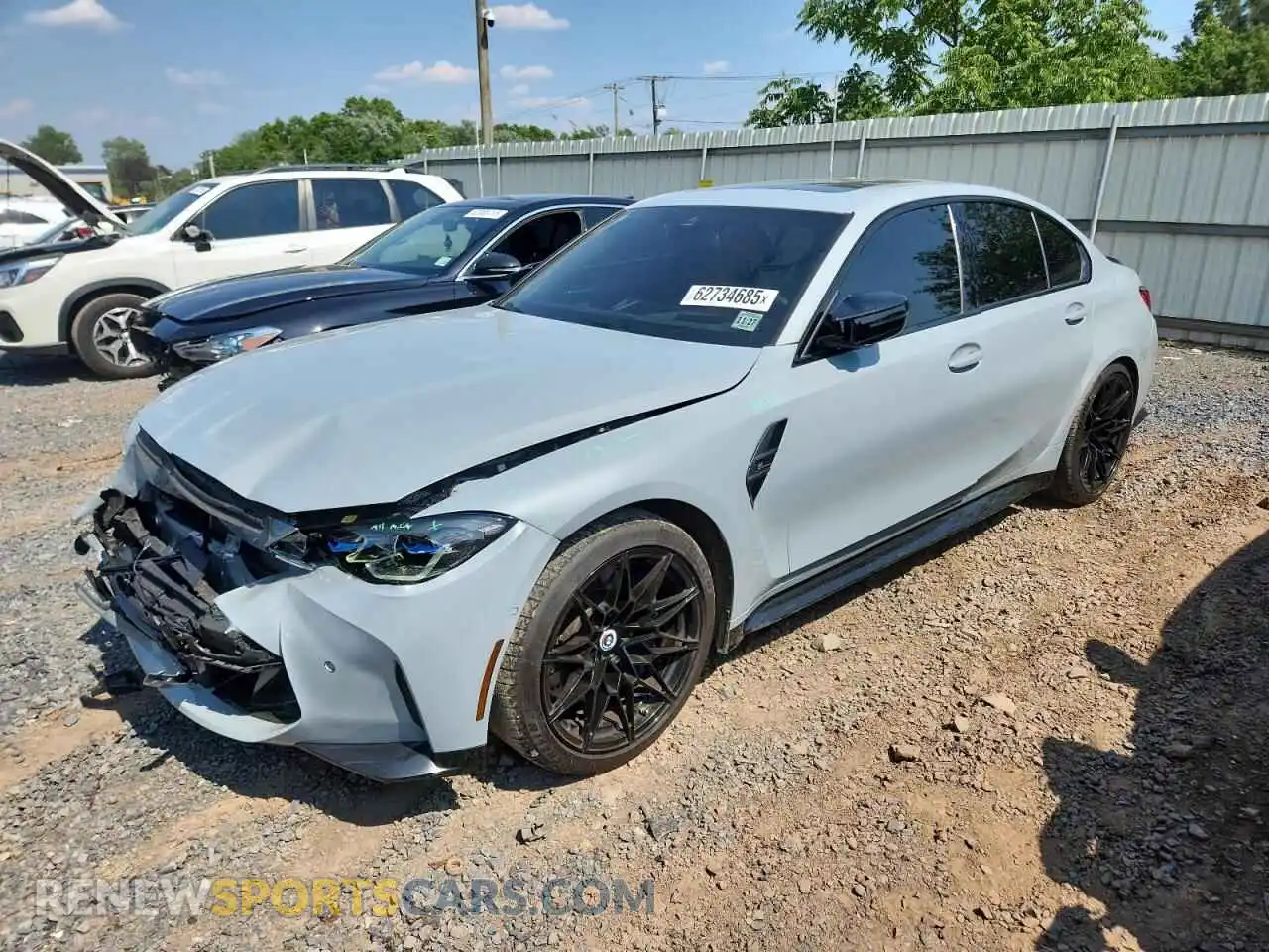 1 Photograph of a damaged car WBS43AY09PFN85521 BMW M3 2023