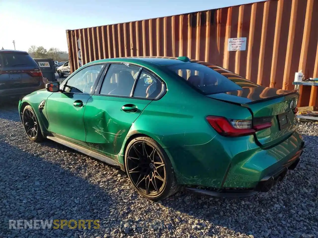 2 Photograph of a damaged car WBS53AY09PFN38736 BMW M3 2023