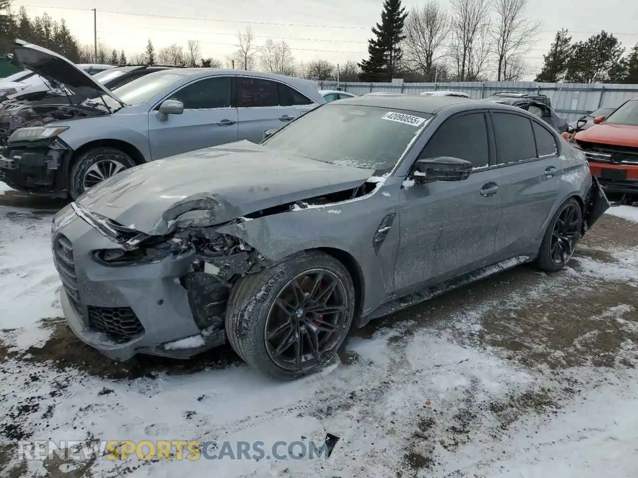 1 Photograph of a damaged car WBS43AY05RFT40007 BMW M3 2024