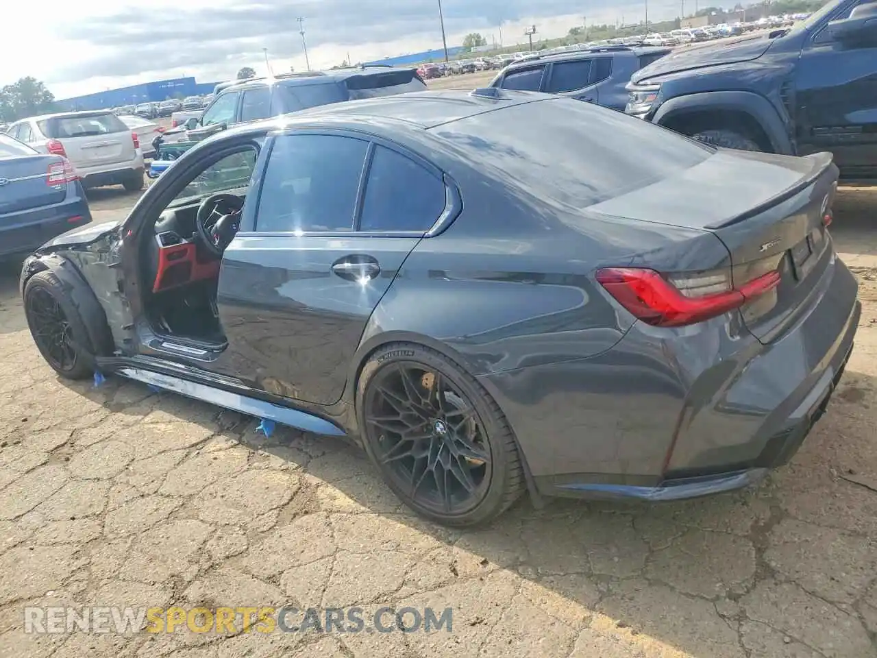 2 Photograph of a damaged car WBS43AY07RFR90828 BMW M3 2024