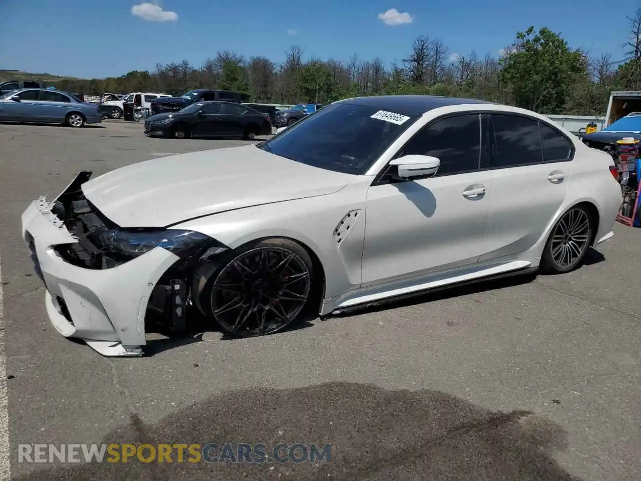 1 Photograph of a damaged car WBS43AY08RFT30877 BMW M3 2024
