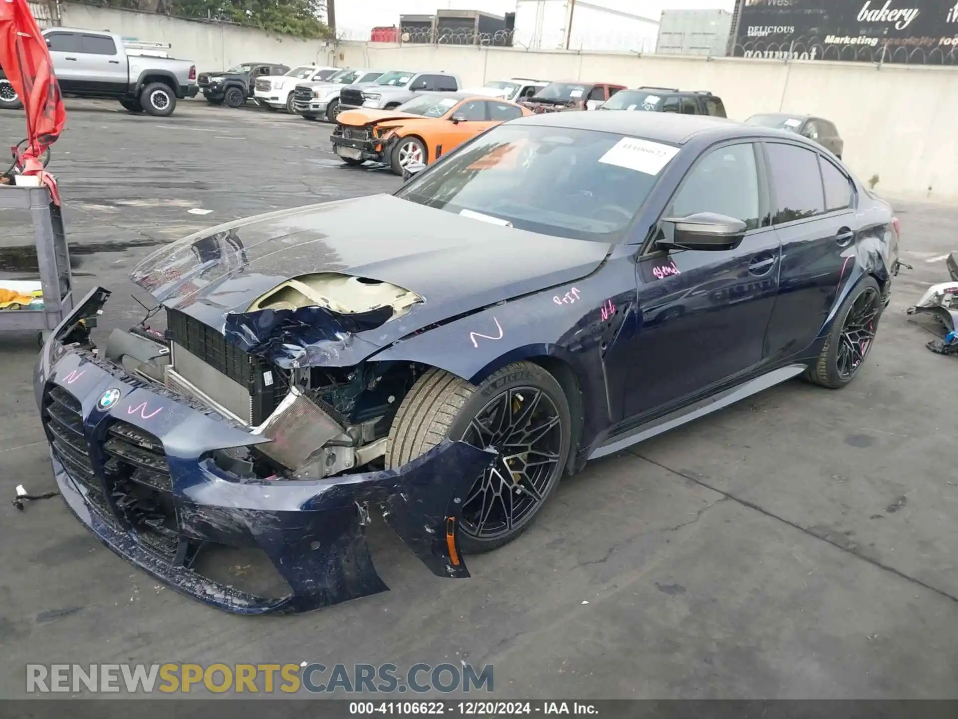 2 Photograph of a damaged car WBS43AY09RFR69009 BMW M3 2024