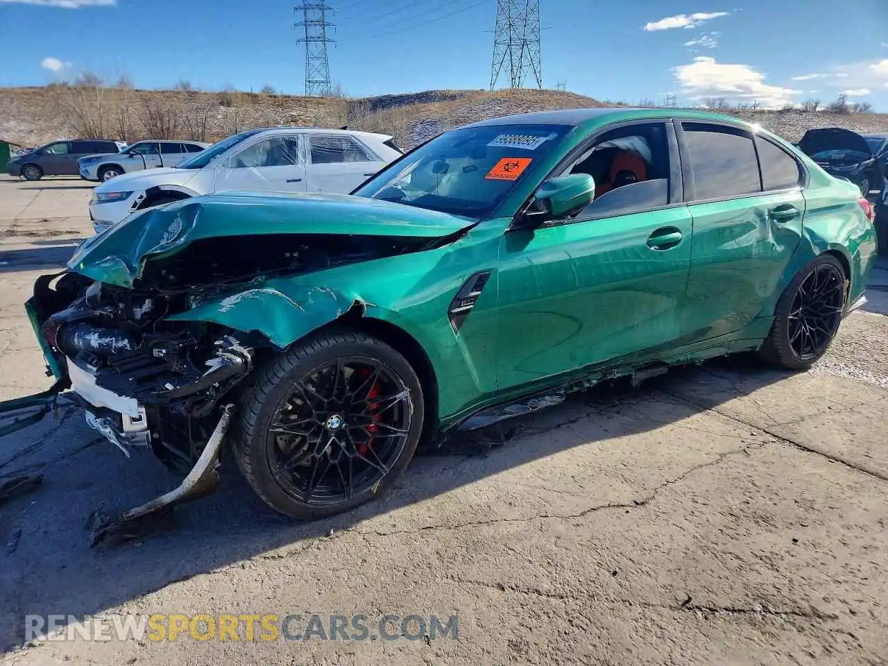 1 Photograph of a damaged car WBS43AY0XRFS20073 BMW M3 2024