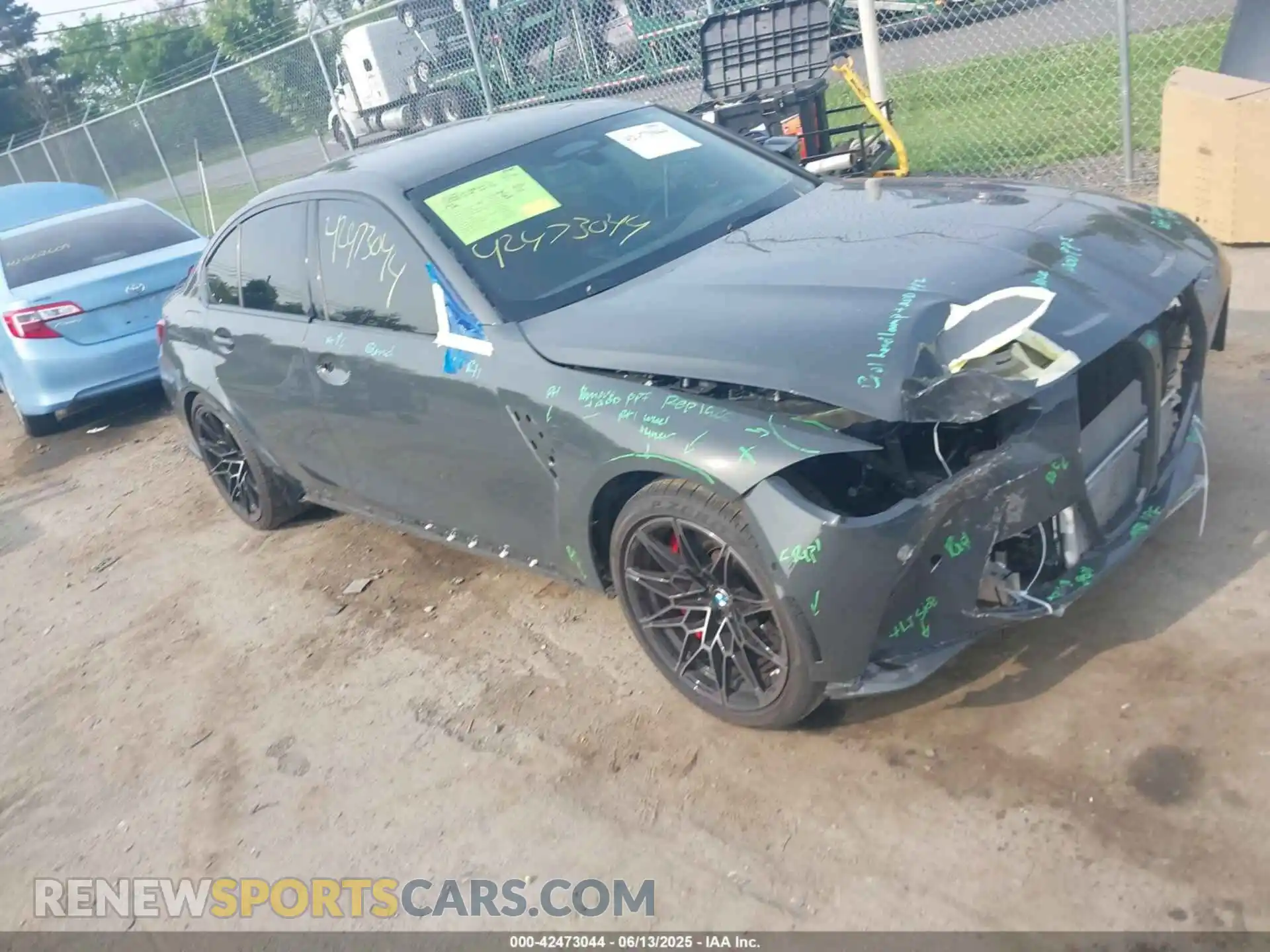 1 Photograph of a damaged car WBS33HJ01SFT92884 BMW M3 2025