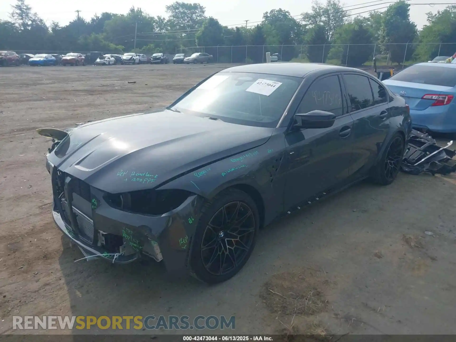 2 Photograph of a damaged car WBS33HJ01SFT92884 BMW M3 2025