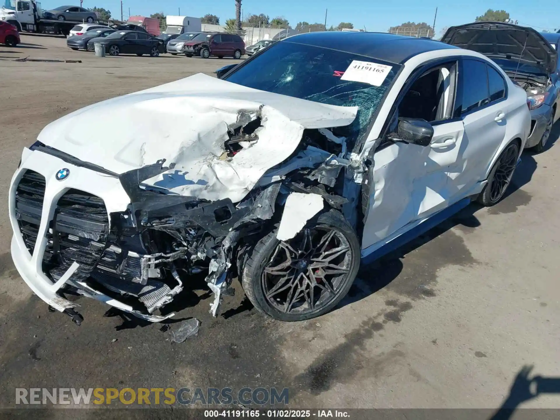 2 Photograph of a damaged car WBS33HJ03SFU09314 BMW M3 2025