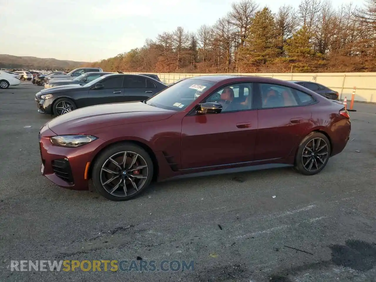 1 Photograph of a damaged car WBA13AW01NFM58124 BMW M440XI GRA 2022