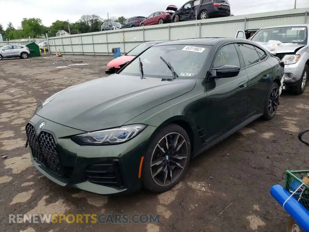 2 Photograph of a damaged car WBA13AW08NFL46579 BMW M440XI GRA 2022