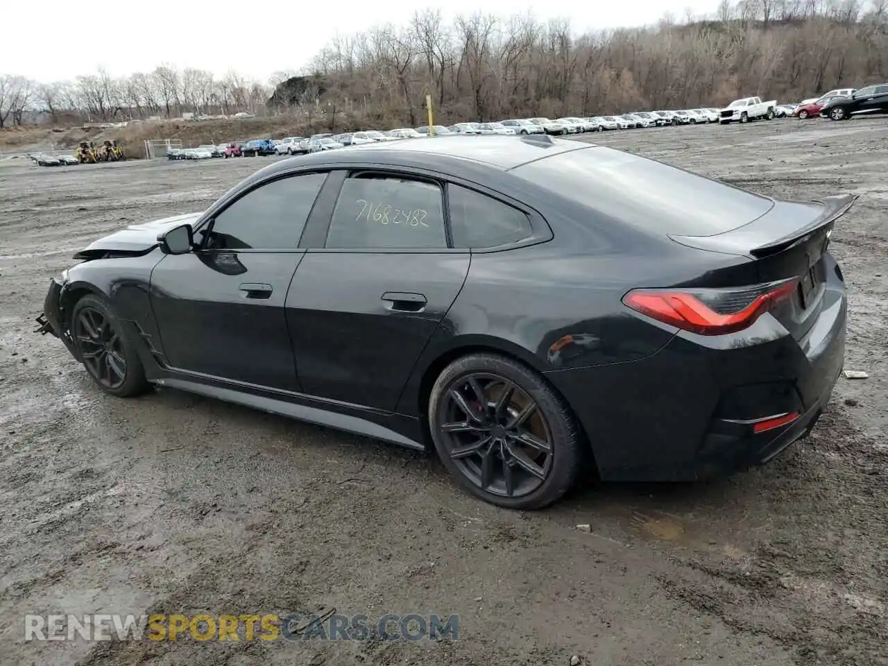 2 Фотография поврежденного автомобиля WBA13AW08NFM60520 BMW M440XI GRA 2022
