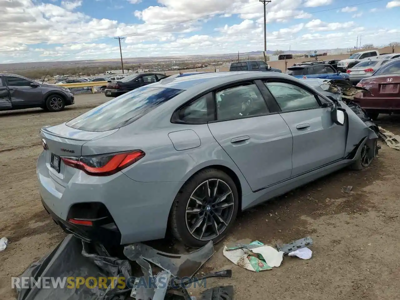 3 Фотография поврежденного автомобиля WBA13AW0XNFM27700 BMW M440XI GRA 2022