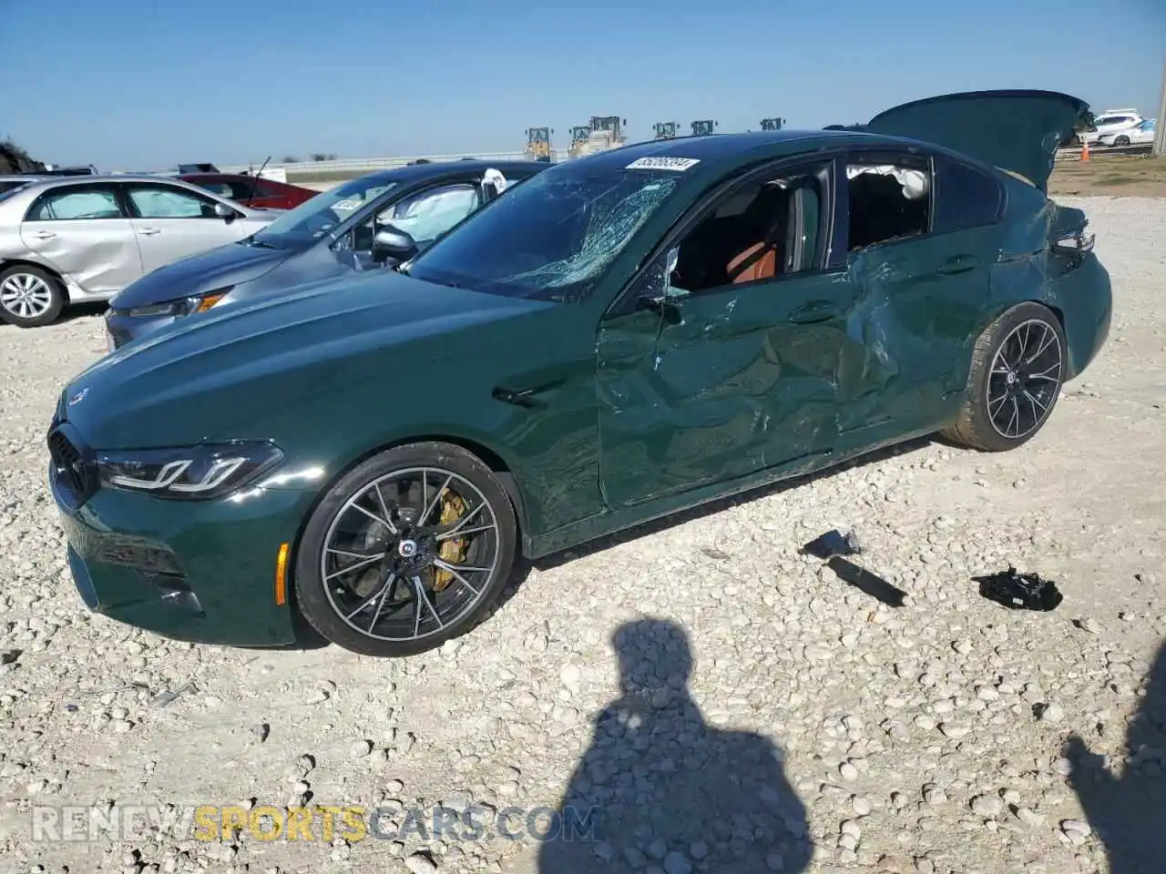 1 Photograph of a damaged car WBS83CH02PCM33496 BMW M5 2023