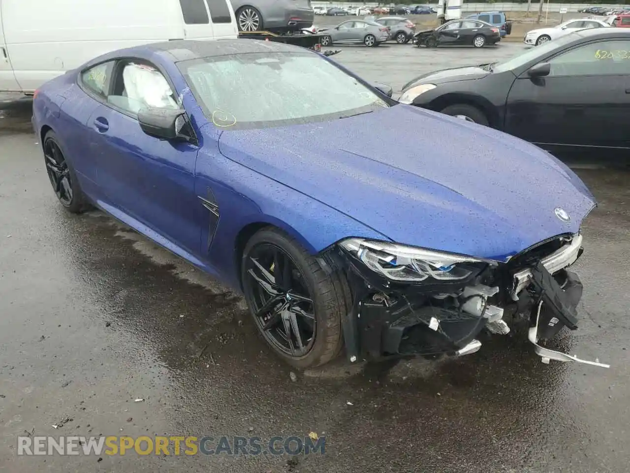 1 Photograph of a damaged car WBSAE0C00LCE09955 BMW M8 2020