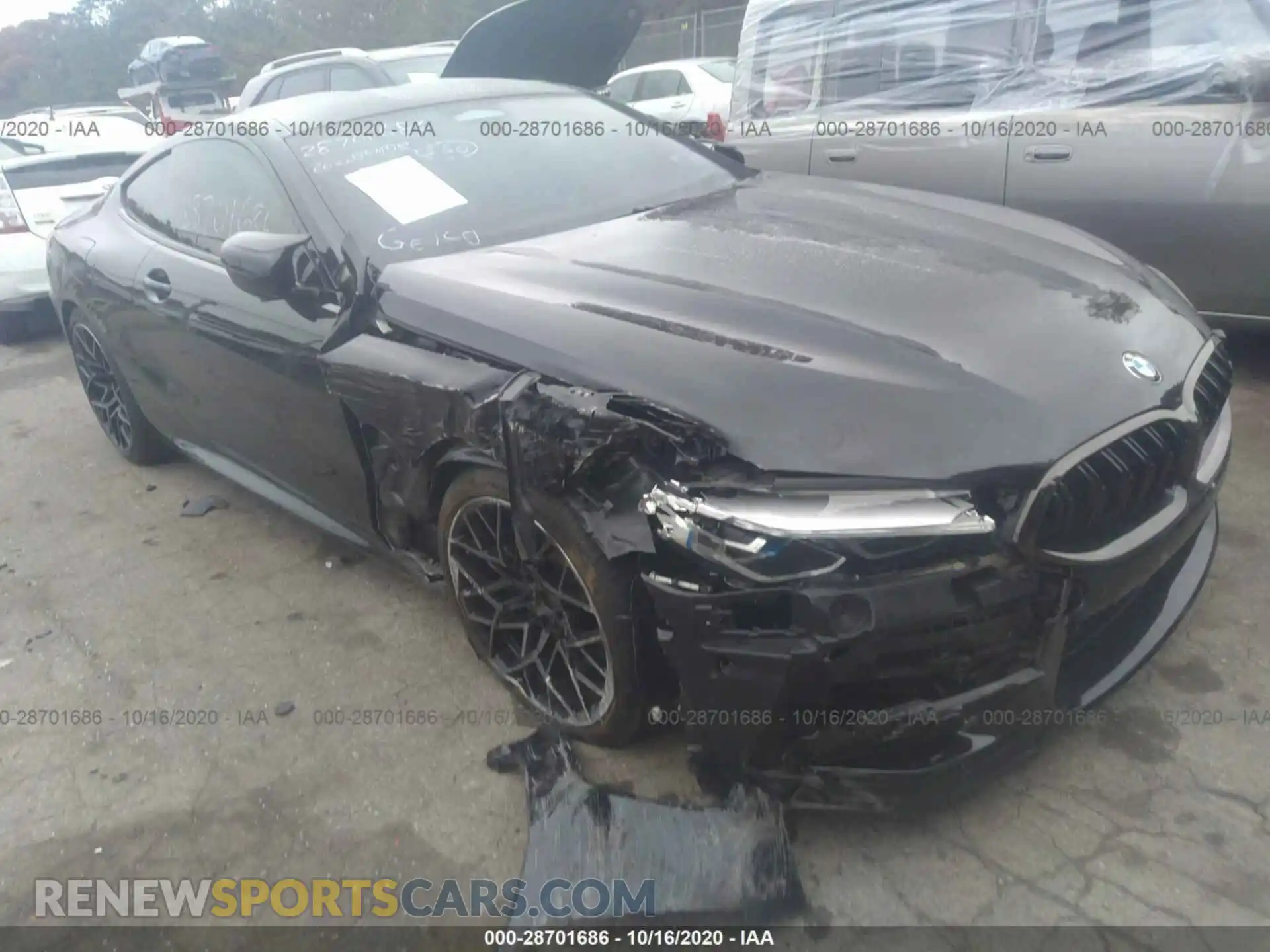 1 Photograph of a damaged car WBSAE0C01LBM08378 BMW M8 2020