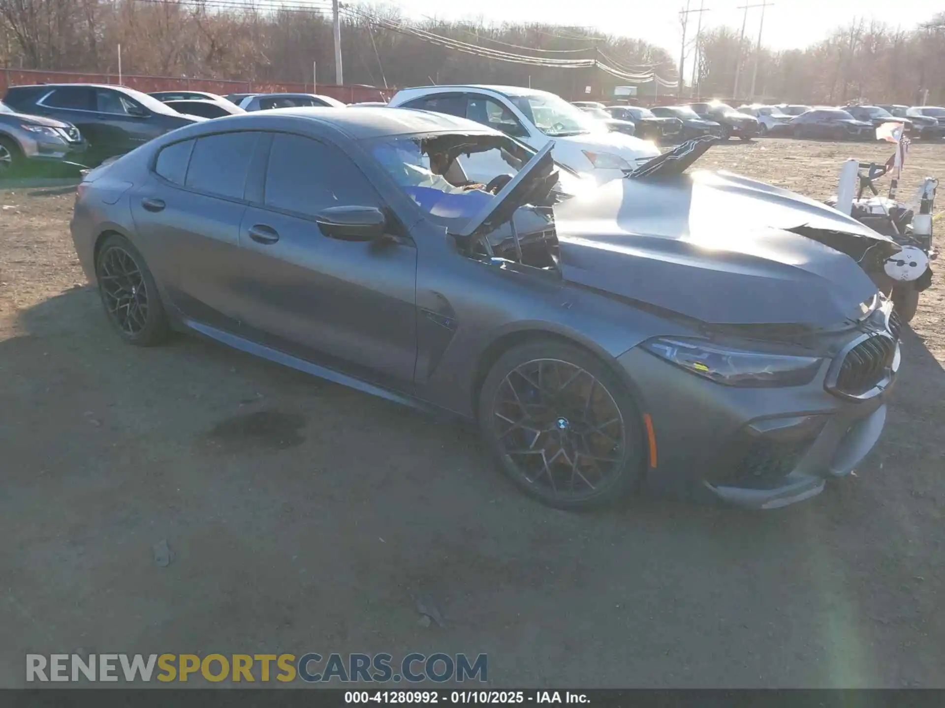 1 Photograph of a damaged car WBSGV0C07MCF55040 BMW M8 GRAN COUPE 2021