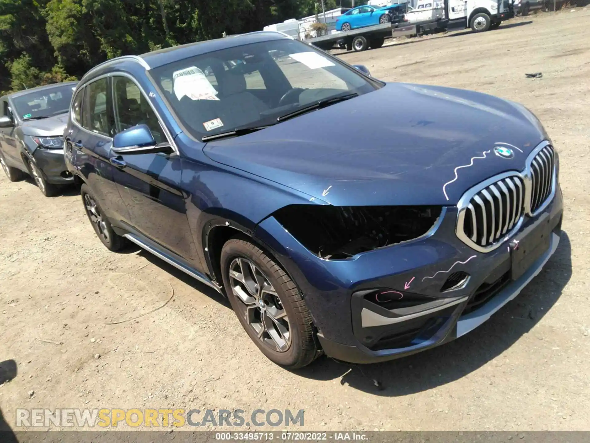 1 Photograph of a damaged car WBXJG9C09M5S22838 BMW X1 2021