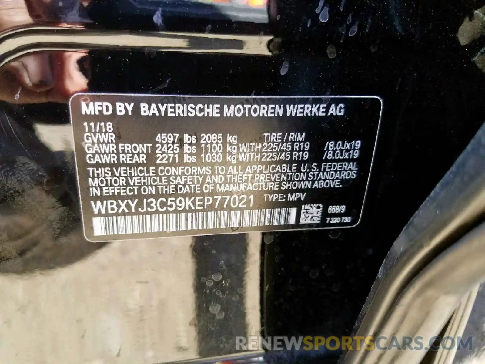 10 Photograph of a damaged car WBXYJ3C59KEP77021 BMW X2 SDRIVE2 2019