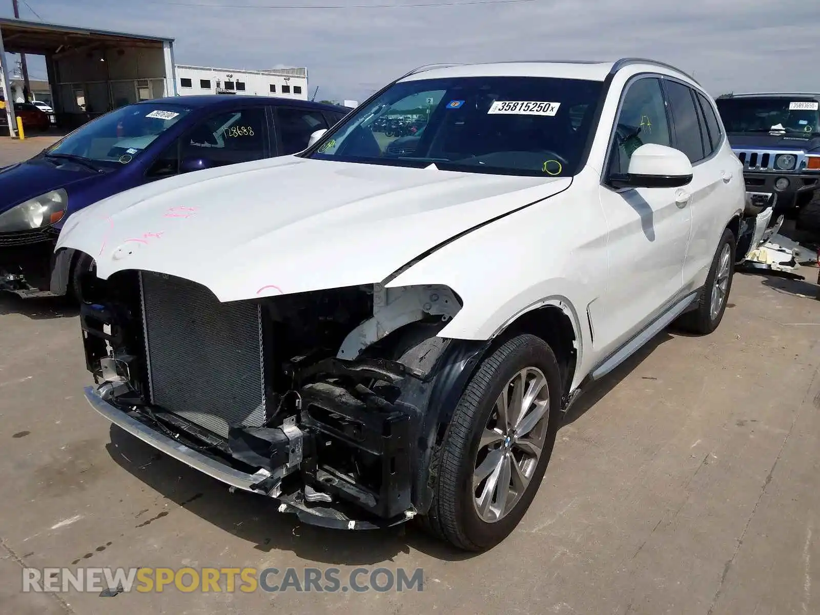 2 Photograph of a damaged car 5UXTR7C50KLF36792 BMW X3 2019