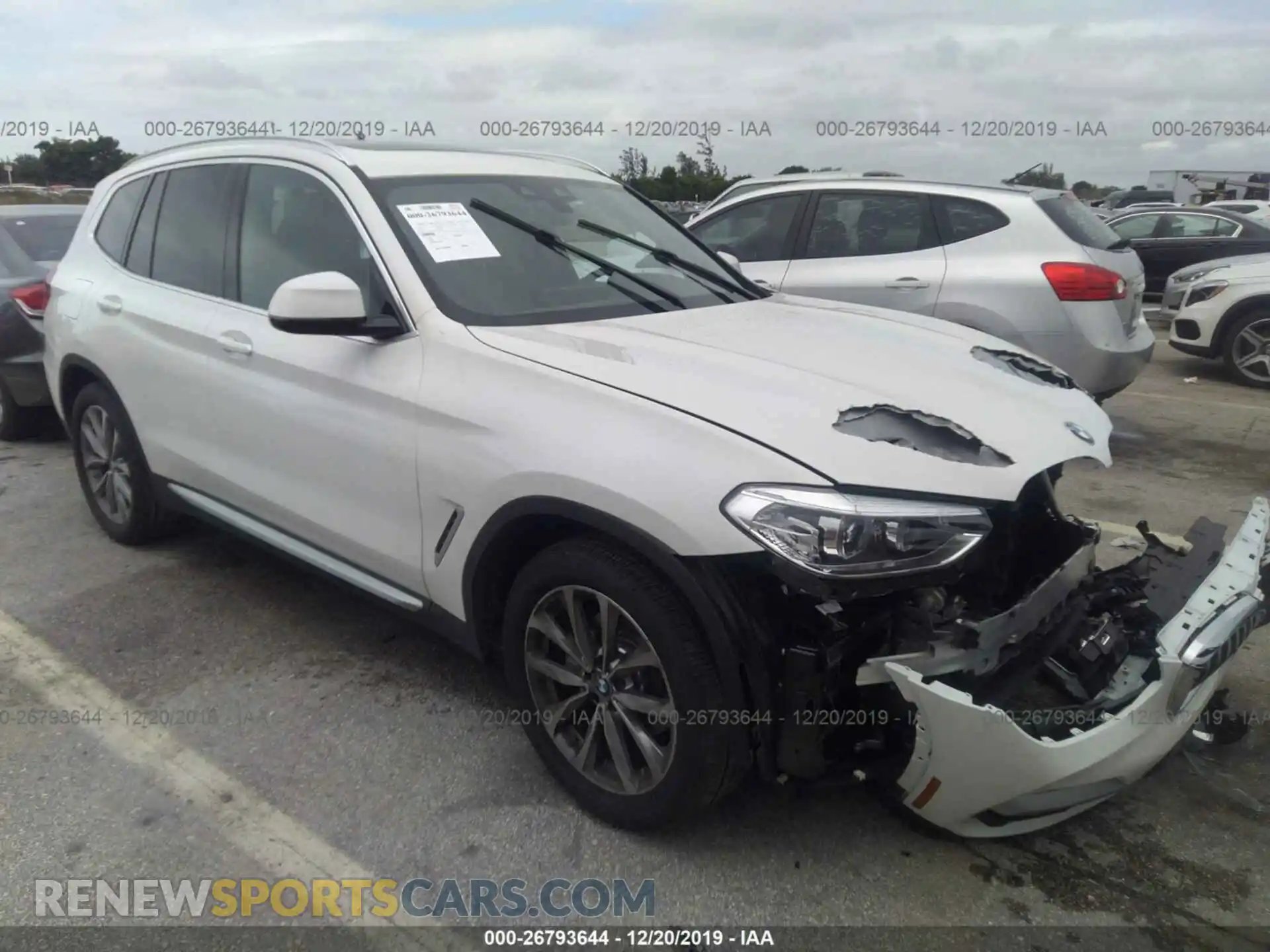 1 Photograph of a damaged car 5UXTR7C50KLR52791 BMW X3 2019