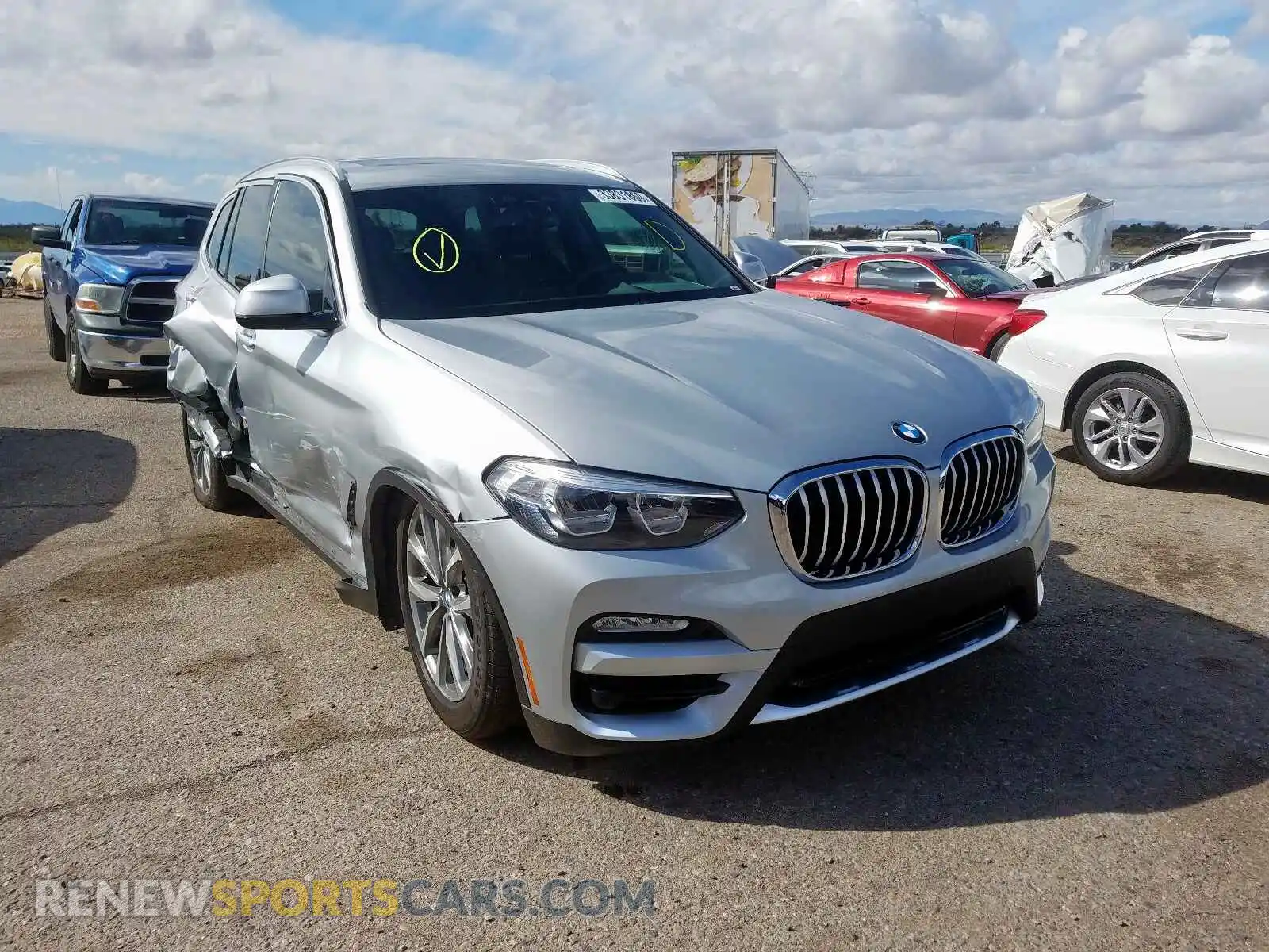 1 Photograph of a damaged car 5UXTR7C51KLF27938 BMW X3 2019
