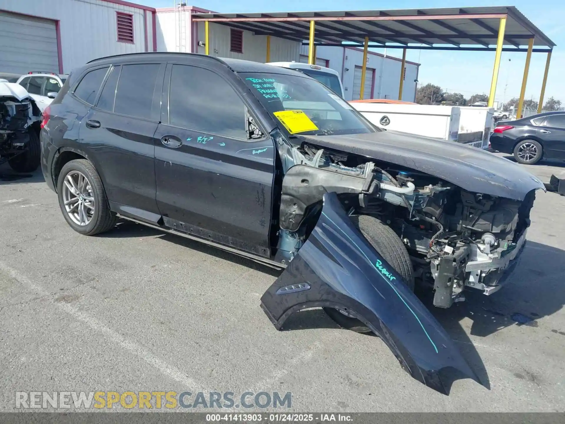 1 Photograph of a damaged car 5UXTR7C51KLF32279 BMW X3 2019