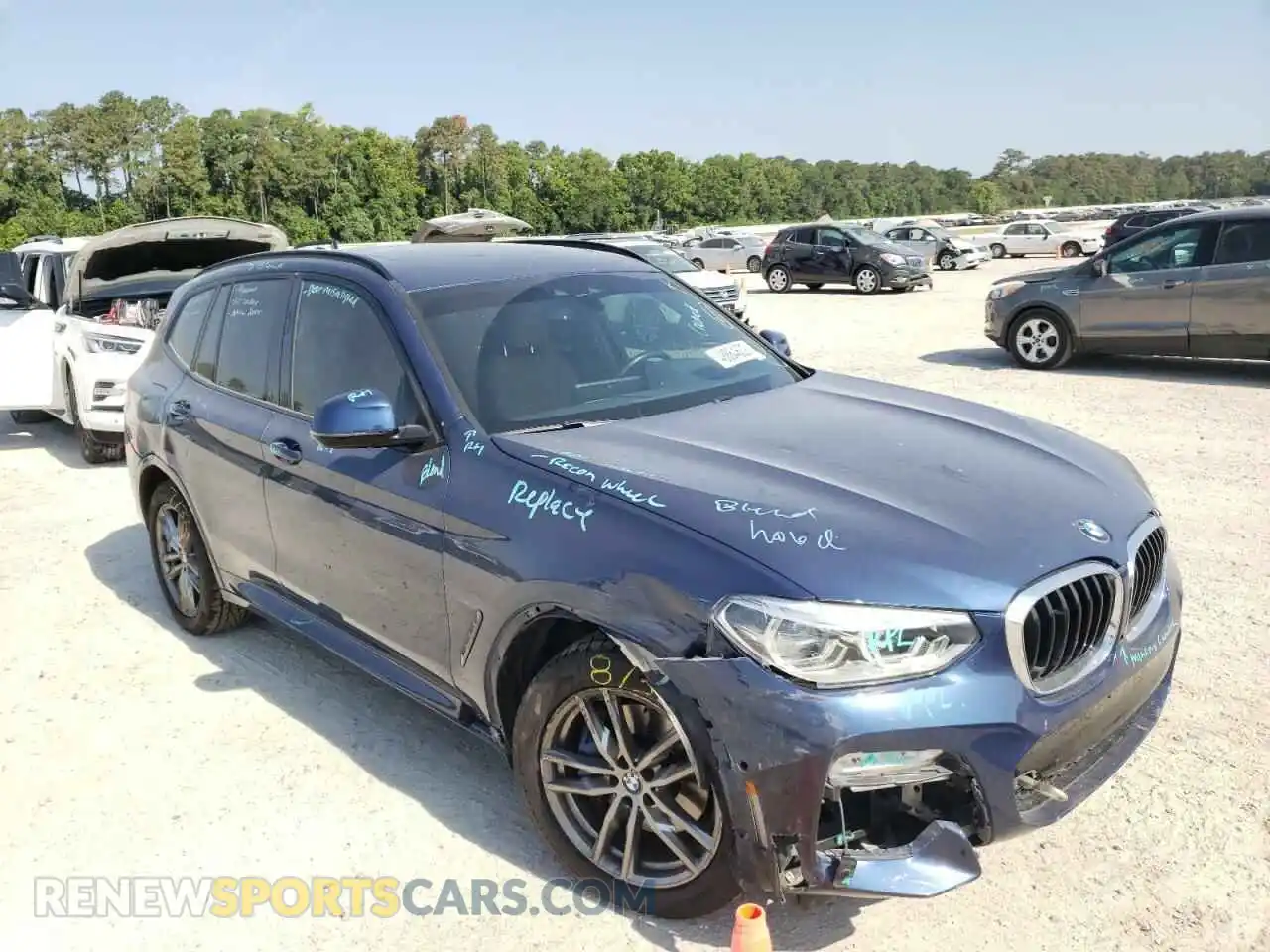 1 Photograph of a damaged car 5UXTR7C51KLR44134 BMW X3 2019