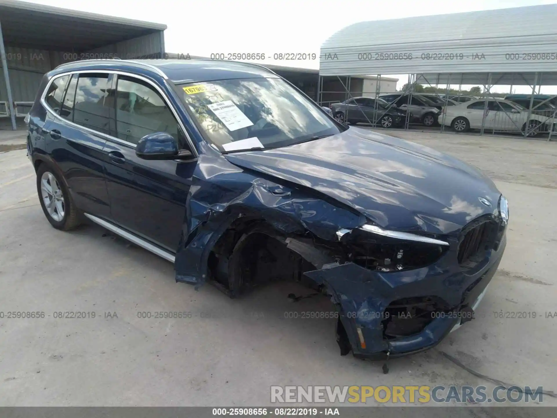 1 Photograph of a damaged car 5UXTR7C52KLF24840 BMW X3 2019