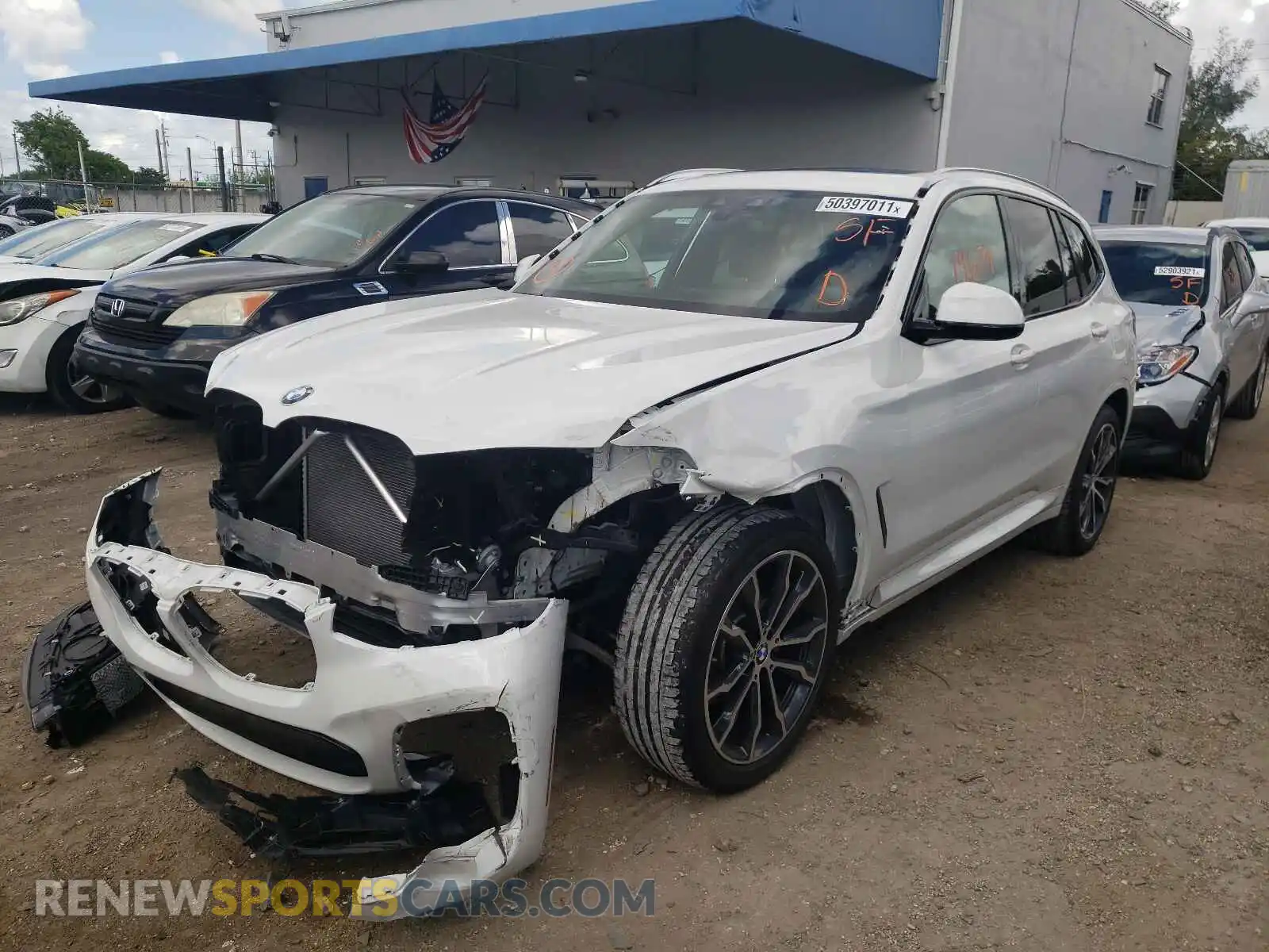 2 Photograph of a damaged car 5UXTR7C52KLF27558 BMW X3 2019
