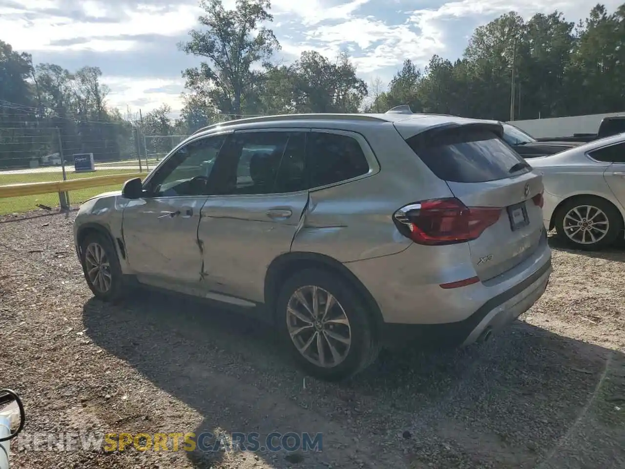 2 Photograph of a damaged car 5UXTR7C52KLF30587 BMW X3 2019