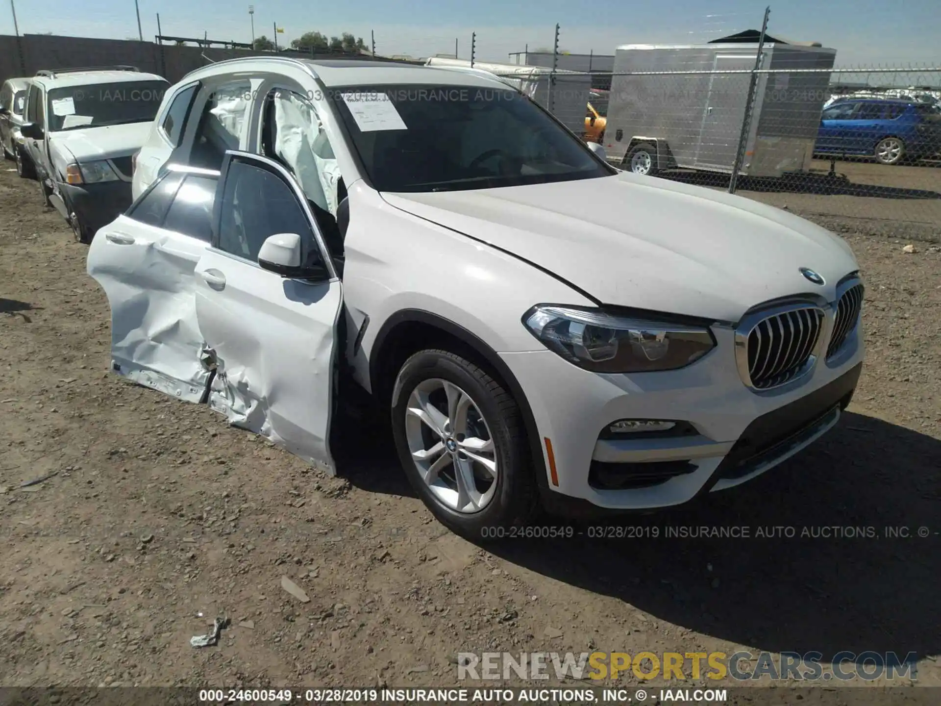 1 Photograph of a damaged car 5UXTR7C53KLF31022 BMW X3 2019