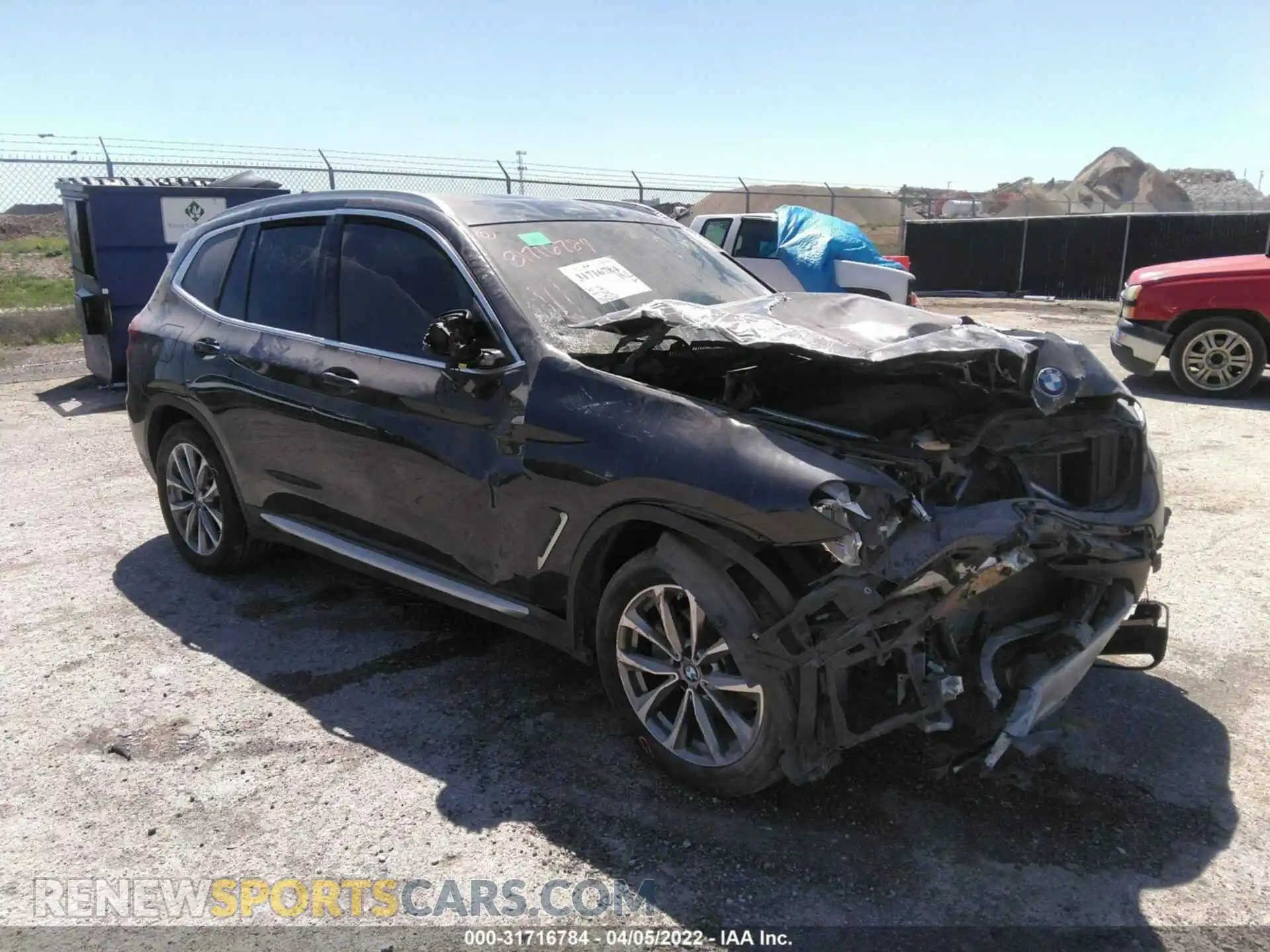 1 Photograph of a damaged car 5UXTR7C54KLF25133 BMW X3 2019
