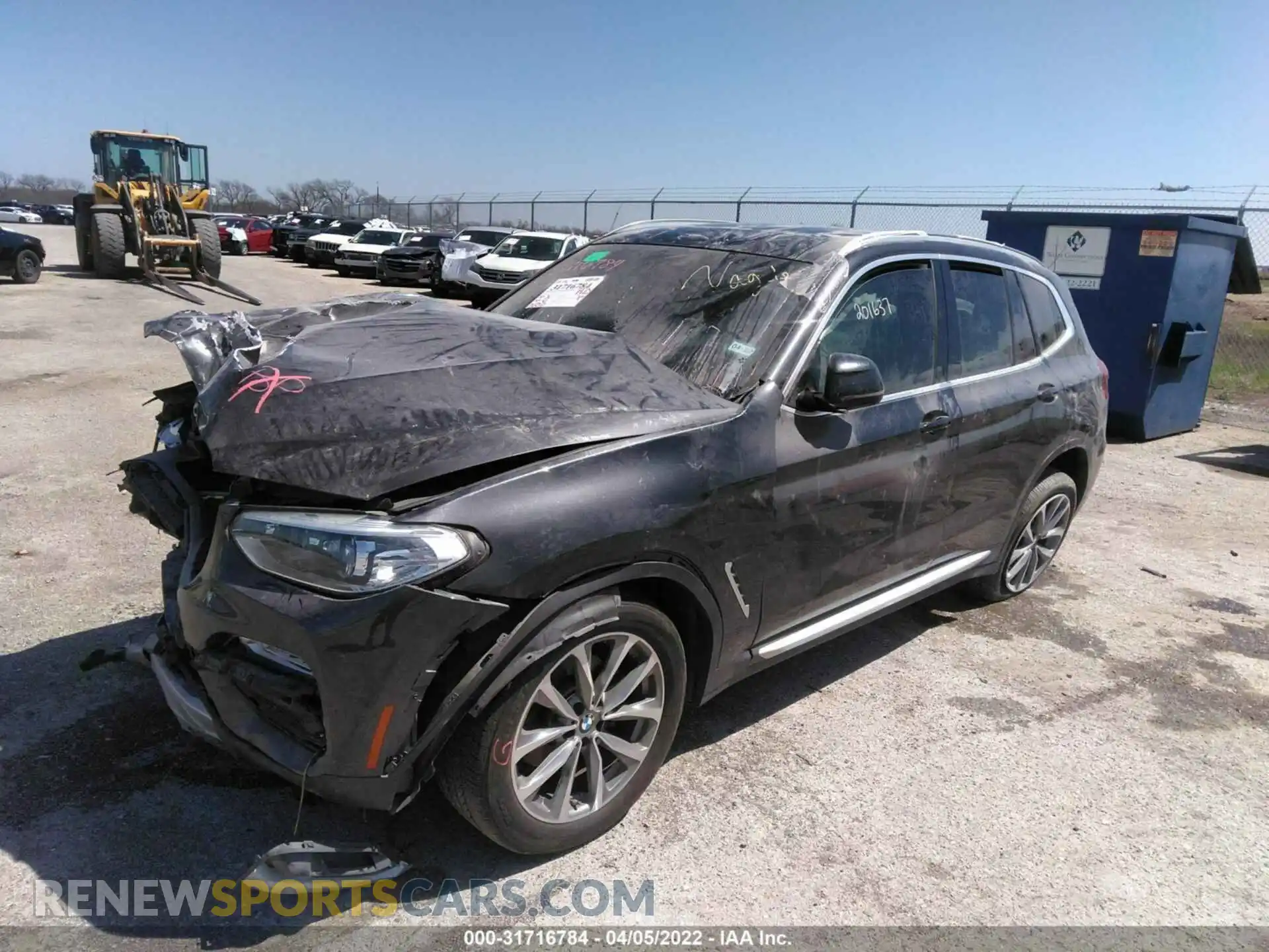 2 Photograph of a damaged car 5UXTR7C54KLF25133 BMW X3 2019