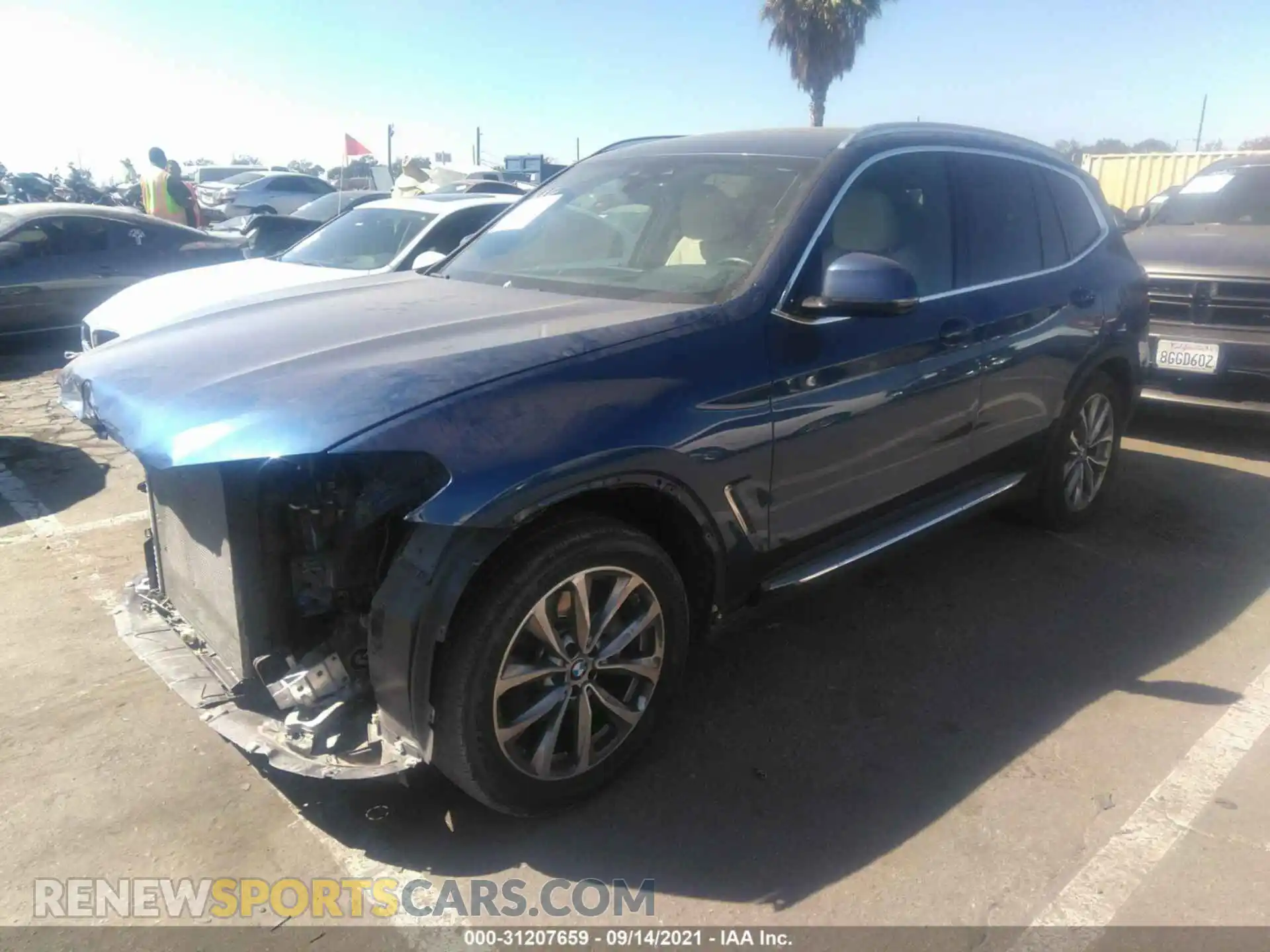 2 Photograph of a damaged car 5UXTR7C54KLF34317 BMW X3 2019