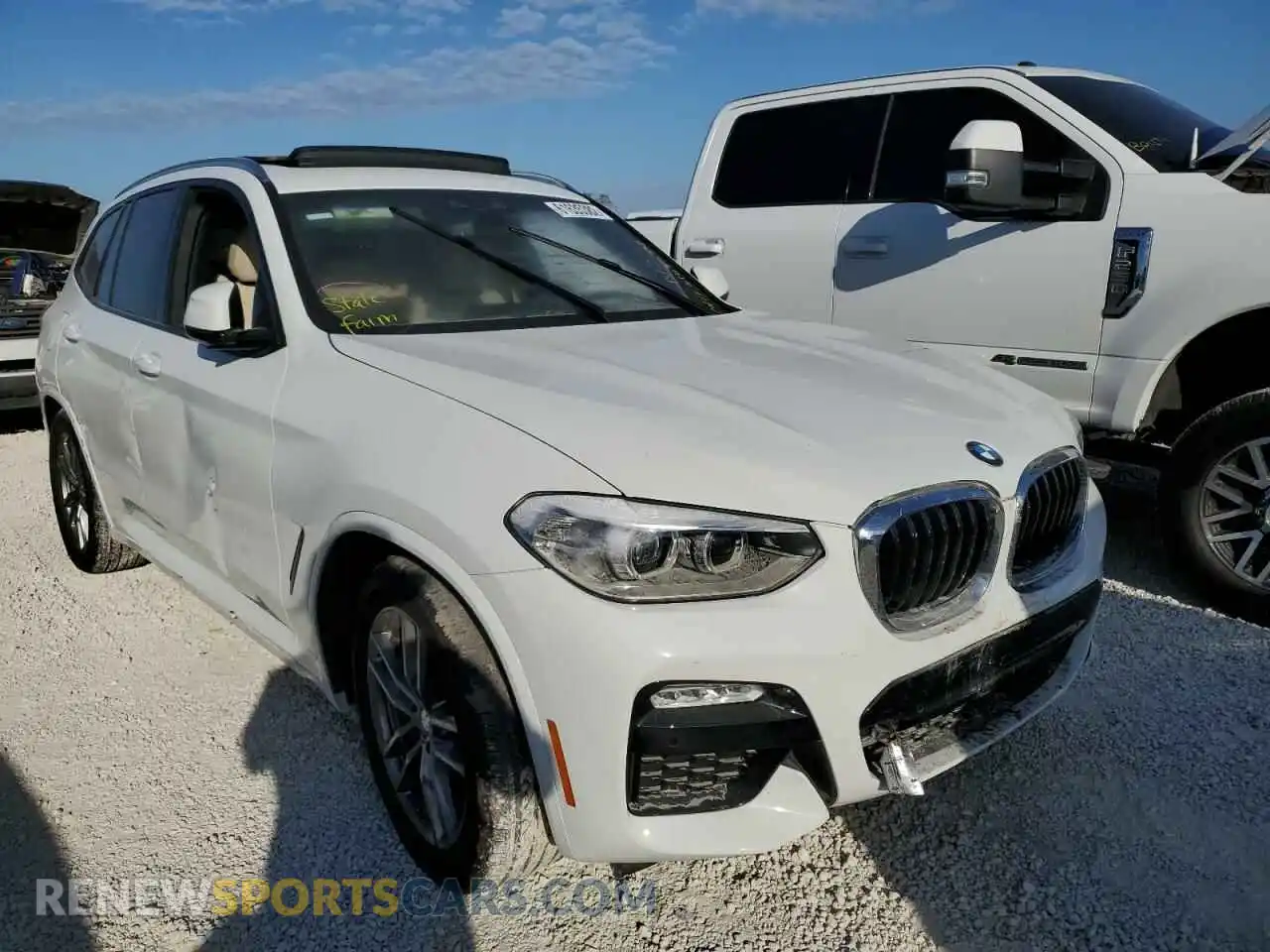 1 Photograph of a damaged car 5UXTR7C55KLF31796 BMW X3 2019