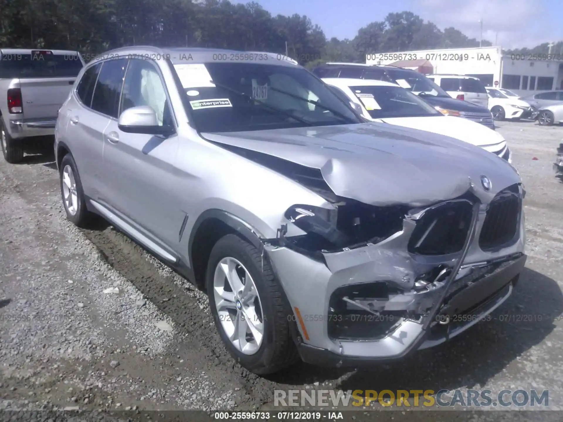 1 Photograph of a damaged car 5UXTR7C57KLF27233 BMW X3 2019