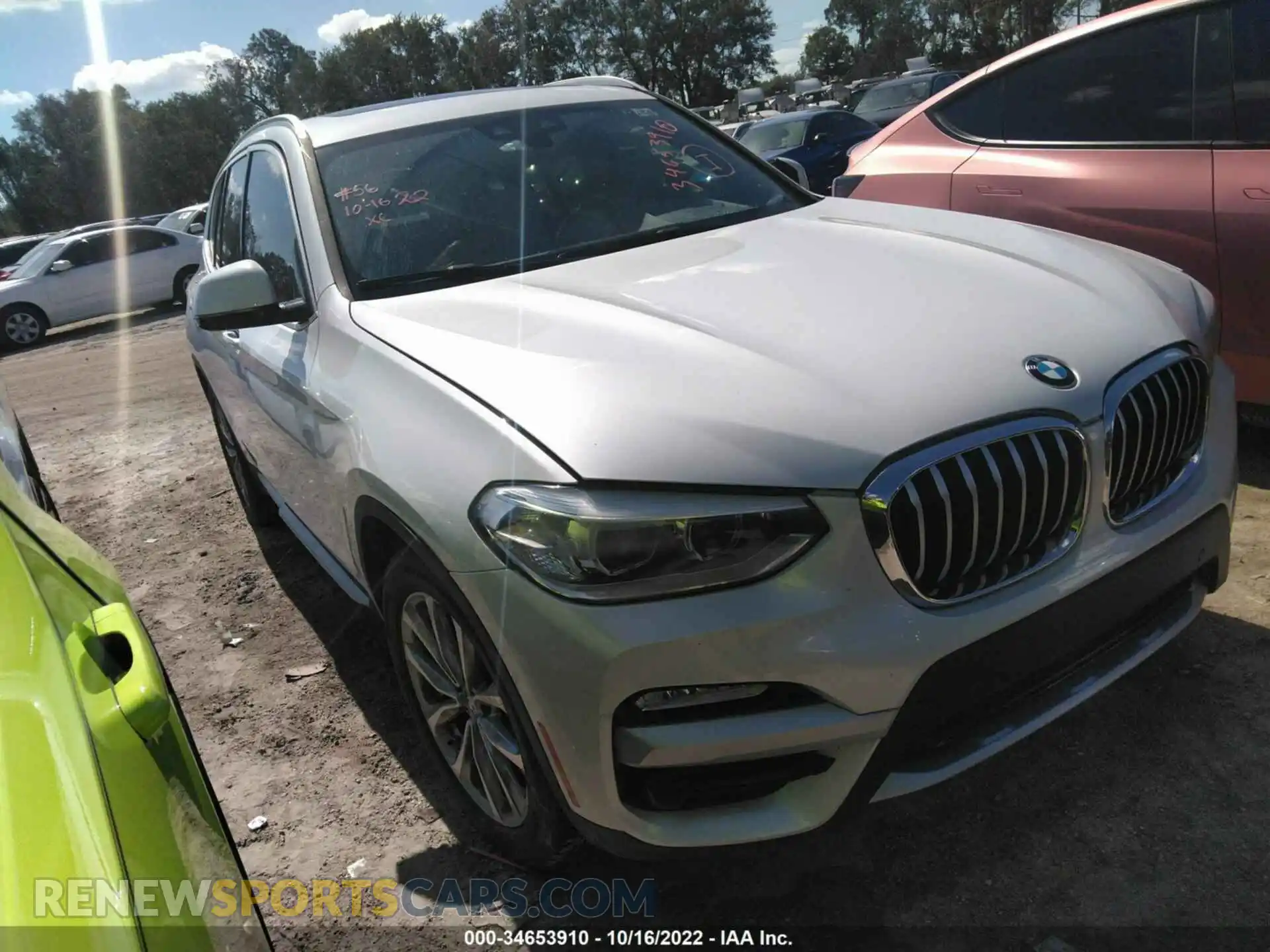 1 Photograph of a damaged car 5UXTR7C58KLE96543 BMW X3 2019