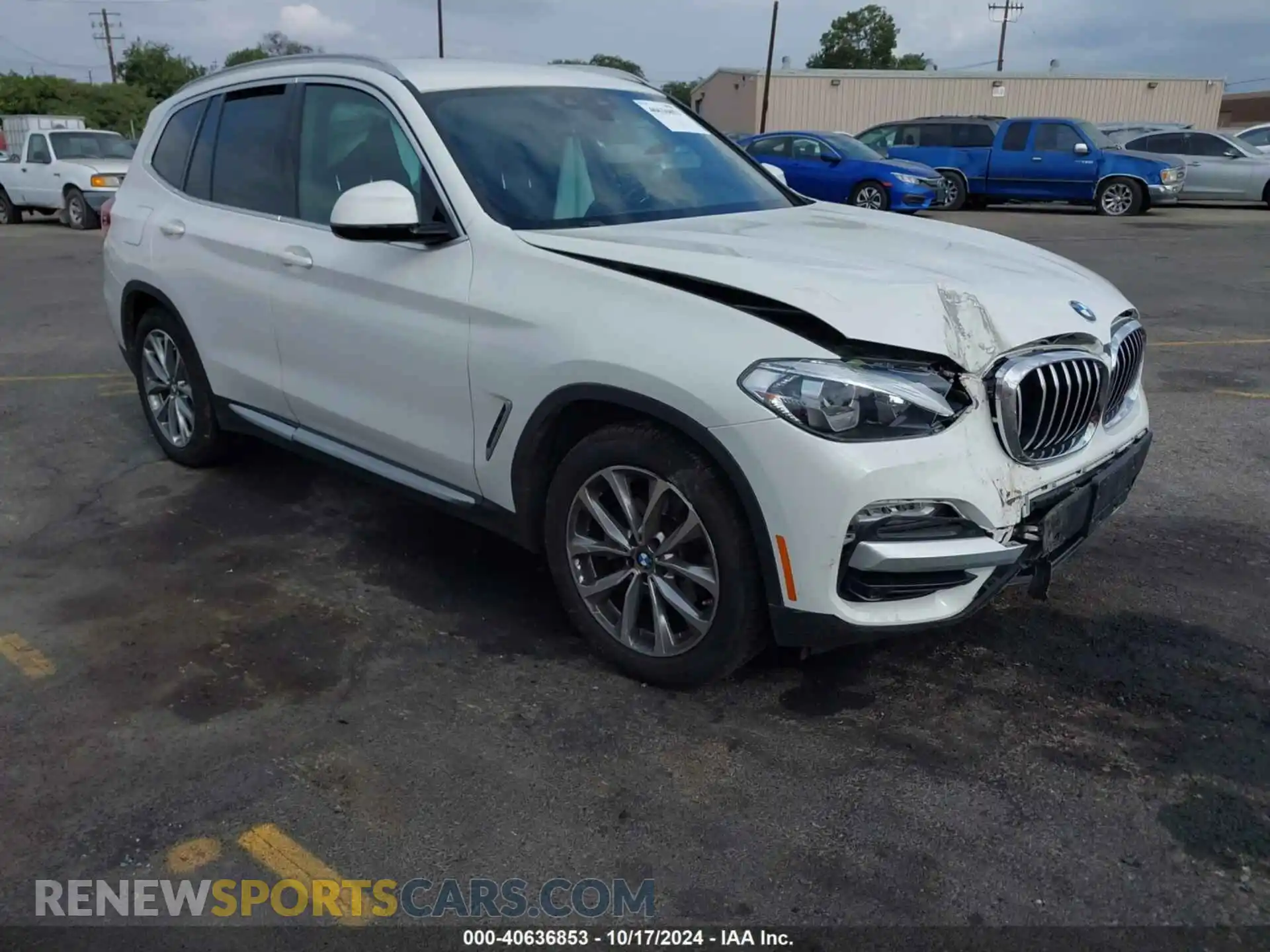 1 Photograph of a damaged car 5UXTR7C59KLR53583 BMW X3 2019