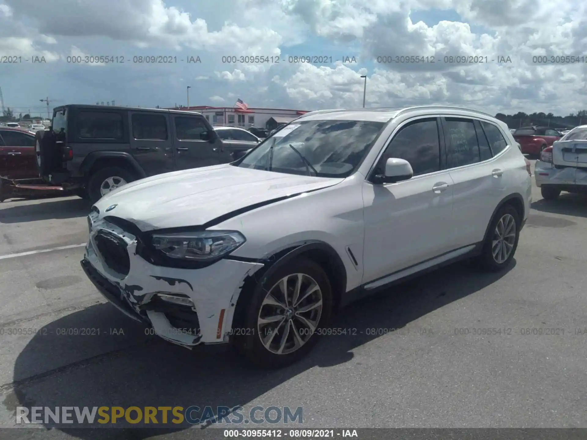 2 Photograph of a damaged car 5UXTR7C5XKLE88217 BMW X3 2019