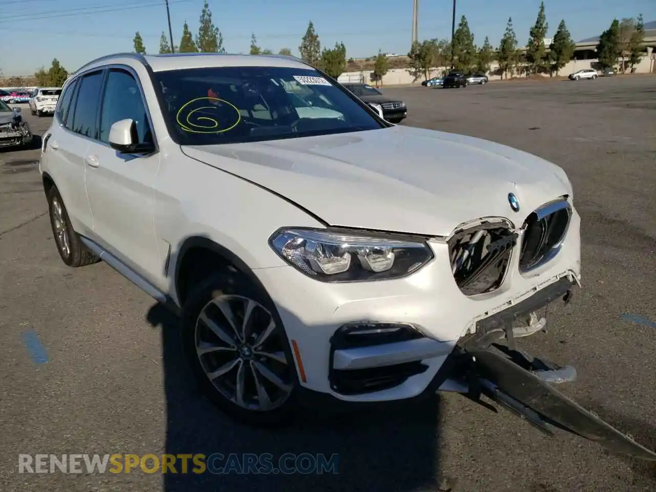 1 Photograph of a damaged car 5UXTR7C5XKLF34144 BMW X3 2019