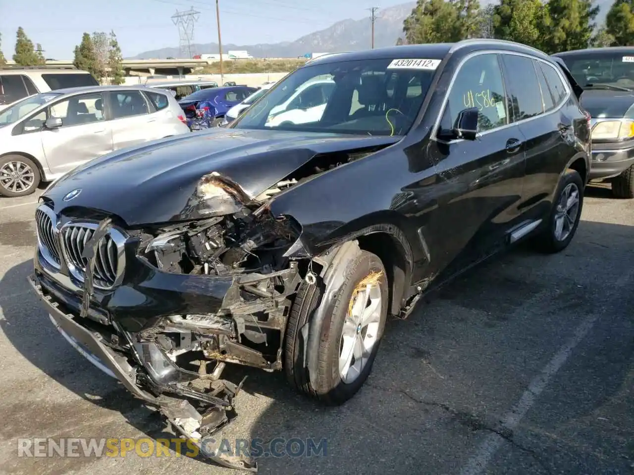 2 Photograph of a damaged car 5UXTR7C5XKLF36959 BMW X3 2019
