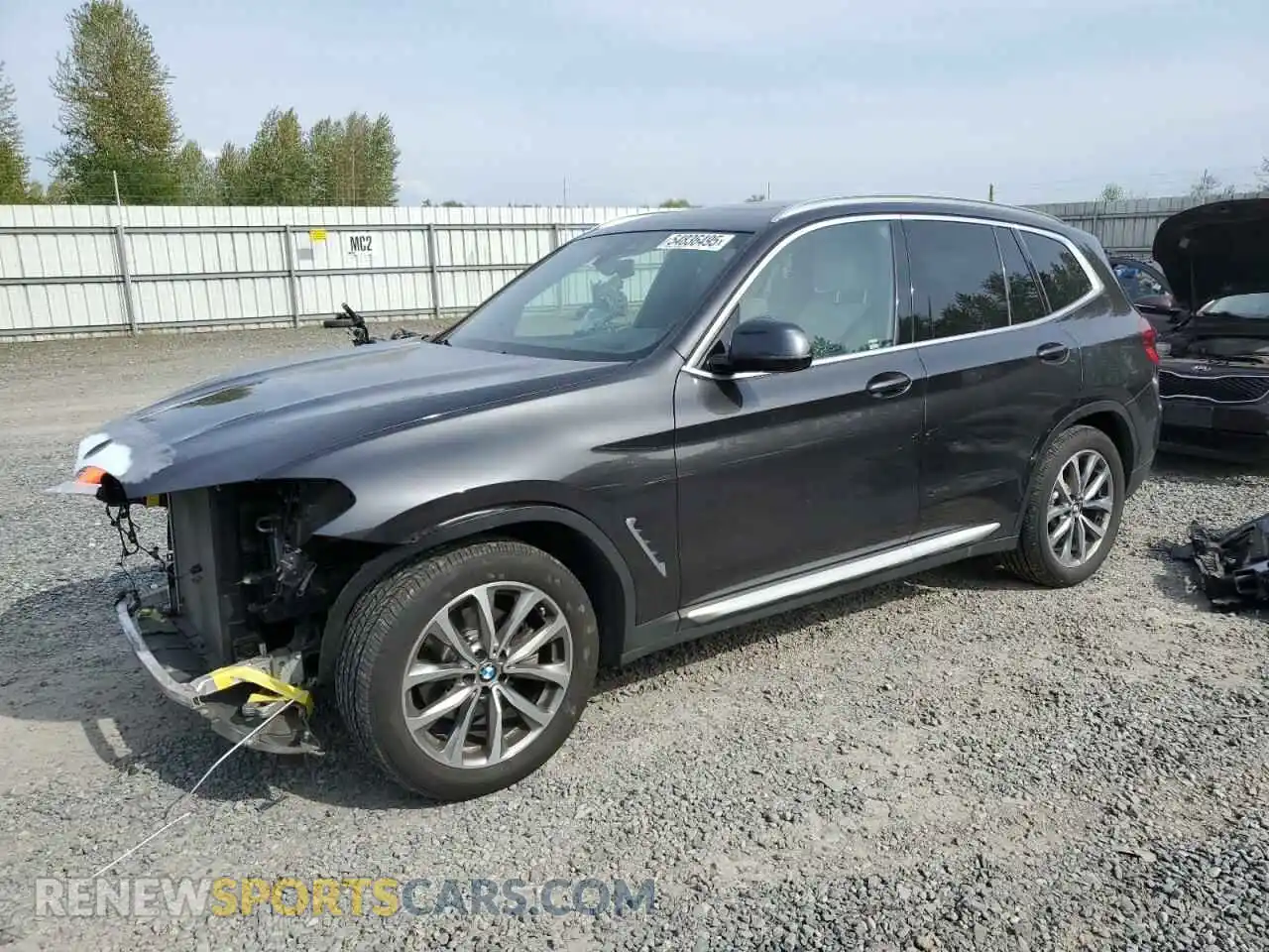 1 Photograph of a damaged car 5UXTR9C50KLP90236 BMW X3 2019