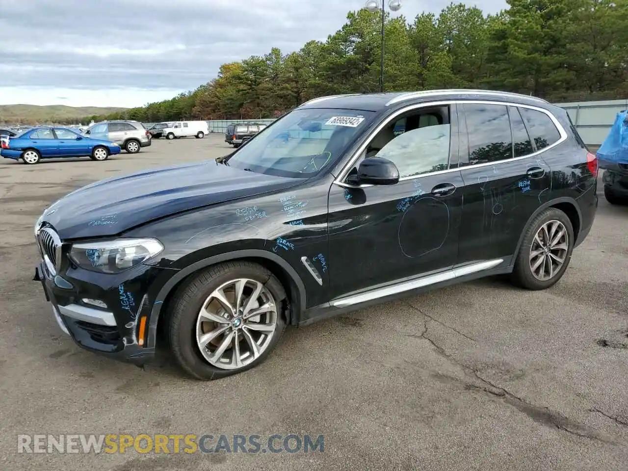 1 Photograph of a damaged car 5UXTR9C54KLE12715 BMW X3 2019